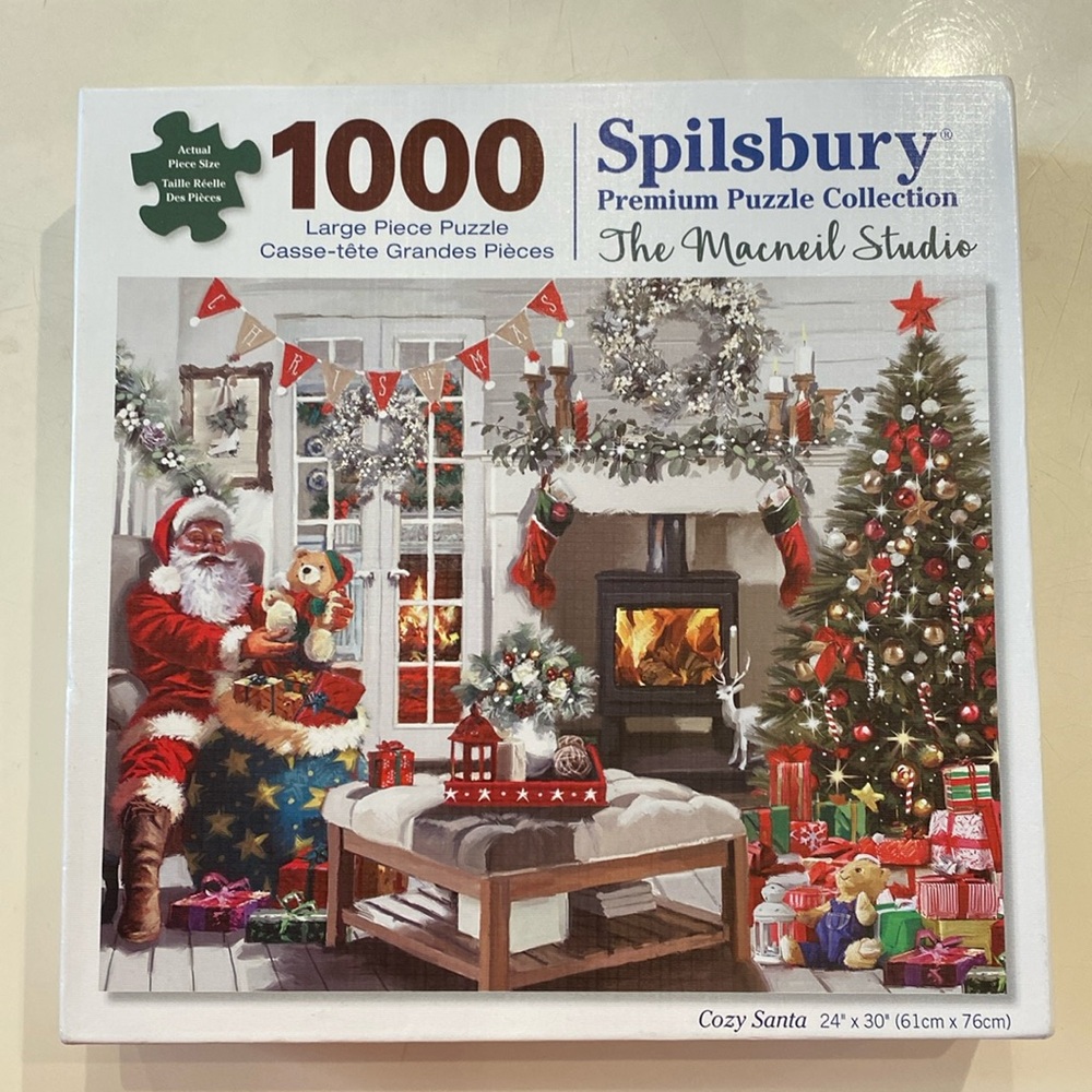 Spilsbury 1000 Piece Christmas Puzzle.  24” x 30”.‎   Large pieces.